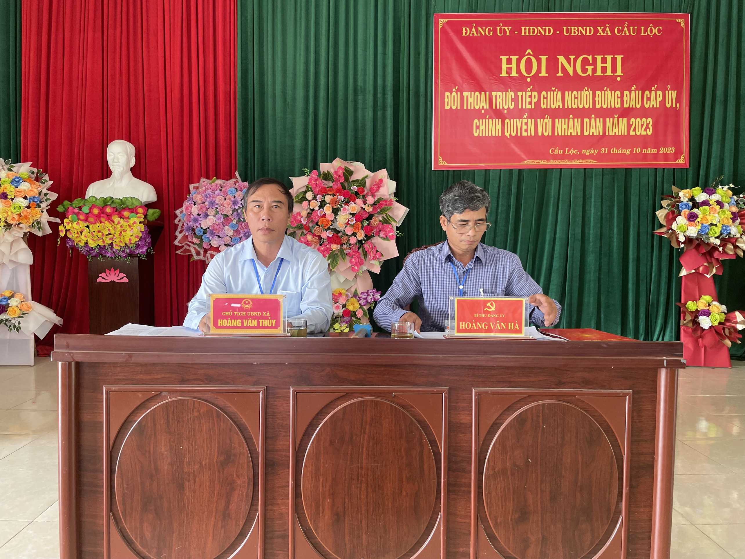 Hội nghị đối thoại trực tiếp giữa người đứng đầu Cấp ủy, chính quyền xã Cầu Lộc với nhân dân